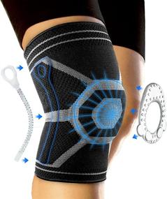 img 4 attached to 🏋️ LESHP X Large Knee Brace: Adjustable Knee Compression Sleeve for Men and Women - Arthritis Support, Meniscus Tear, ACL/MCL/LCL Injuries, Pain Relief, Weightlifting, Running