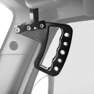 off road aluminum grab bar handles for jeep wrangler & unlimited 2007-2018 rubicon 🚙 sahara sports jk jku lj - american 4wheel, front and rear, 2&amp;4 doors (front black) logo