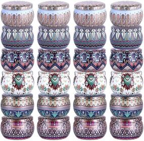 img 4 attached to 🕯️ Ideal DIY Candle Tins: TOKSEO 24 Pieces of 4 Oz Round Containers with Lids for Candle Making