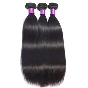 img 4 attached to Unprocessed Brazilian Straight Extensions Natural