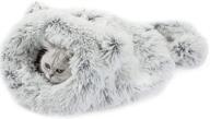 🐱 hipipet self-warming cat sleeping bag - cozy plush pet bed for indoor cats, washable cave warmer for small and large cats logo