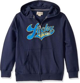 img 2 attached to 👕 Lucky Brand Boys' Long Sleeve Solid Zip Up Hoody for Comfort and Style