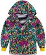 🌧️ unifaco kids floral printed rain jacket: waterproof, cotton lined; perfect for girls and boys aged 2-9 years logo