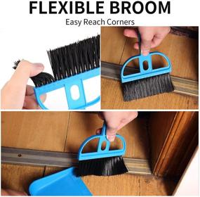 img 2 attached to 🧹 Arroyner 3 Piece Mini Dustpan Brush Set - Cleaning Brush Bundle for Computer Keyboard, Desktop, and Car - Compact Cleaning Tool in Mix Colors