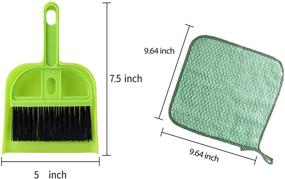 img 3 attached to 🧹 Arroyner 3 Piece Mini Dustpan Brush Set - Cleaning Brush Bundle for Computer Keyboard, Desktop, and Car - Compact Cleaning Tool in Mix Colors