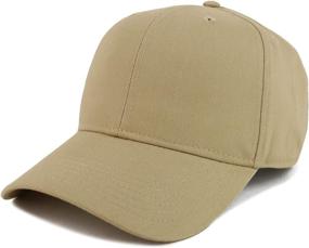 img 4 attached to 🧢 XXL Oversize High Crown Adjustable Plain Solid Baseball Cap for Armycrew