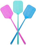 🪰 3-pack patleyna fly swatters - flexible, strong manual swat set with long handle - assorted colors for summer - multi pack logo