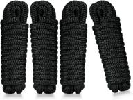 ⚓️ chunzilian dock lines boat ropes for docking - 4 pack 15 ft 3/8 inch double braided nylon mooring marine line with 12 inch spliced eye: secure your boat with these high-quality docking ropes! логотип