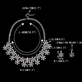 img 1 attached to ❄️Ошеломительная серебряная австрийская бижутерия со снежинками для женщин от EVER FAITH