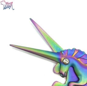 img 2 attached to 🌈 FurryValley Craft Scissors: Rainbow Stainless Steel Unicorn Embroidery Scissors - Sharp Tip Stork 4.5 inch Tool for Needlework Sewing, Cross-Stitch, Embroidery, and Quilting