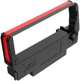 img 1 attached to 🖨️ 24 Pack ERC-30 Compatible Ribbon Replacement for Epson Printer - Bigger ERC 30 34 38 B/R NK506 Ribbon (Black and Red)