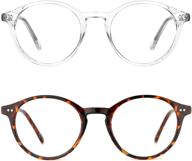 🕶️ stylish tijn transparent tortoise blocking eyeglasses: optimal eye protection! логотип