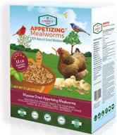 🐛 dried mealworms - 11 lbs | 100% natural chicken feed, bird food, fish food, turtle food, duck food, reptile food | non-gmo, no preservatives | high protein & nutrition for optimal health logo