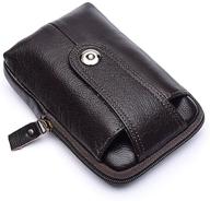 genuine leather unisex organizer wristlet for men's accessories with enhanced seo logo