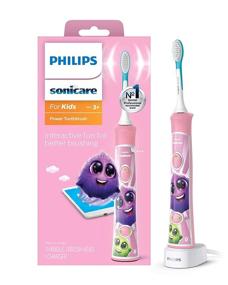 img 4 attached to 🦷 Революционизируйте гигиену полости рта ваших детей с помощью зубной щетки Philips Sonicare для детей с беспроводным подключением по Bluetooth и функцией аккумуляторной зарядки.