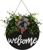 front door welcome sign wreath: rustic farmhouse décor for a warm summer greeting логотип