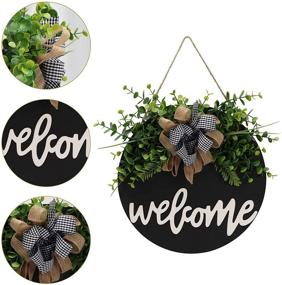 img 3 attached to Front Door Welcome Sign Wreath: Rustic Farmhouse Décor for a Warm Summer Greeting