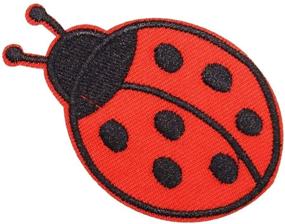 img 1 attached to 🐞 U-Sky Iron on Patches: Small Insect for Girls, 3pcs Cute 7 Stars Red Ladybug Denim Appliques Patch for Jackets, Backpacks, Kids Clothing, Jean, Vest, Shirt - Size 2.9x2.7inch