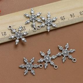 img 1 attached to OULII Christmas Snowflake Pendants Jewelry