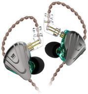 🎧 kz zsx 1dd+5ba гибридные hifi стереошумоизолирующие спортивные наушники iem съемного кабеля (без микрофона, голубые): раскройте истинный звук с наушниками-мониторами в ушах. логотип