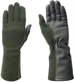 img 1 attached to 🧤 Aviator Leather Flight Gloves - Military Occupational Health & Safety Products