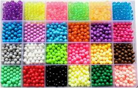 img 4 attached to 🧩 Vytung Water Fuse Beads Kit - 3600 Beads, 24 Vibrant Colors (including 6 Glow in the Dark) - Mega Bead Refill Set for Kids, Beginners Activity Pack (3600 Beads Refill Pack)