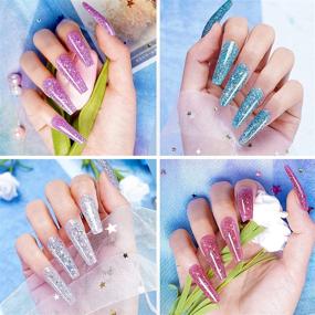 img 2 attached to 💅 Наборы Wakaniya Poly Gel с УФ-лампой: 10 цветов Геля для наращивания ногтей для быстрого и простого домашнего набора для новичков, гель с блестками, стразы, жидкость для слайдера, дизайн ногтей DIY