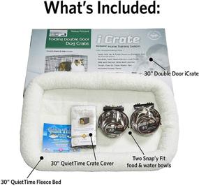 img 3 attached to Complete MidWest iCrate Starter Kit: Dog Crate, Crate Cover, 2 Bowls, Pet Bed & 1-Year Warranty