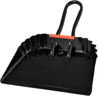 🧹 highly durable black metal dustpan by alpine industries - wide stainless steel scooper - convenient handheld dust and debris cleaning tool, perfect for home and commercial use (12 inch) logo