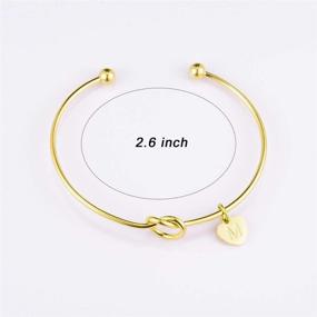 img 1 attached to 🎀 BOCHOI Tie The Knot Bridesmaid Bracelet: Love Knot Initial for Wedding Party - Matron Maid of Honor, Bride, Flower Girls, & More