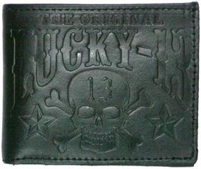 img 2 attached to 💼 Lucky 13 Embossed Billfold Wallet: Stylish and Practical Men's Accessory