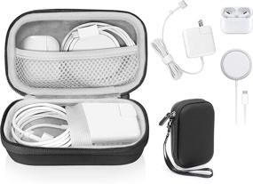 img 4 attached to 💼 Matte Black MacBook Pro Case with MagSafe Adapter, iPhone 12 Pro Charger, and Type C Hub