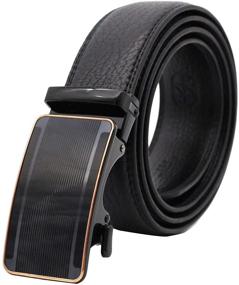 img 4 attached to SENWA Authentic Leather Ratchet Automatic Men's Belts and Accessories