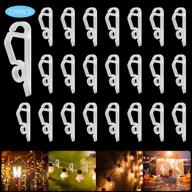 selftek 120 pcs mini plastic gutter hooks: ideal outdoor christmas light clips for weatherproof holiday fairy light hanging logo