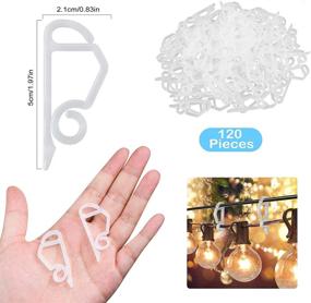 img 3 attached to SelfTek 120 Pcs Mini Plastic Gutter Hooks: Ideal Outdoor Christmas Light Clips for Weatherproof Holiday Fairy Light Hanging