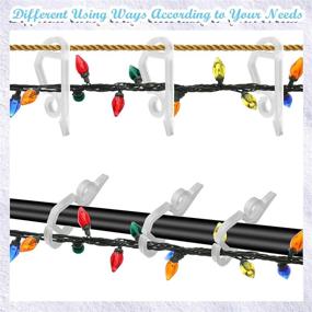 img 1 attached to SelfTek 120 Pcs Mini Plastic Gutter Hooks: Ideal Outdoor Christmas Light Clips for Weatherproof Holiday Fairy Light Hanging