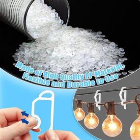 img 2 attached to SelfTek 120 Pcs Mini Plastic Gutter Hooks: Ideal Outdoor Christmas Light Clips for Weatherproof Holiday Fairy Light Hanging