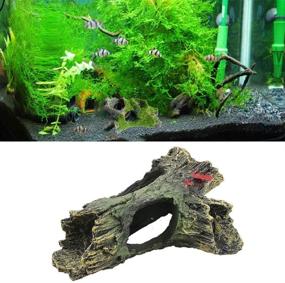 img 2 attached to 🐟 Enhance Your Aquarium with DoubleWood 2 PCS Decaying Trunk Betta Fish Ornament: Driftwood Resin Crafts for Captivating Aquarium Decoration, Featuring Holes & Aquarium Caves - Fish Tank Wood Decor