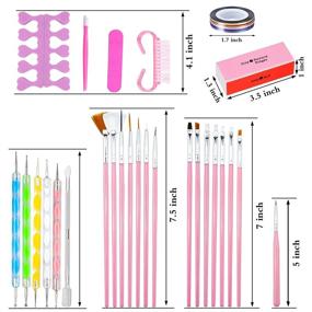 img 3 attached to Профессиональные кисти для рисования Стразы Striping