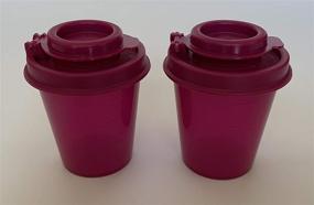 img 2 attached to BPA-Free Mini Salt & Pepper 🧂 Shakers by Tupperware - 2 Ounce, Magenta/Purple