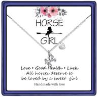14k white gold plated hidepoo horse necklace with letter b initial pendant - perfect gift for girls, toddlers, and kids who love horses logo
