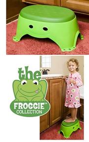 img 2 attached to 🐸 Mommy's Helper Step Up Non-Slip Stepstool Froggie Collection, Green - Convenient & Safe for Kids - Pack of 1