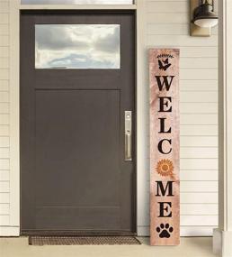 img 2 attached to 🖌️ Premium Vertical Welcome Sign Stencil: Large Reusable Stencil for DIY Crafts, Painting on Wood, Front Door & Porch Décor