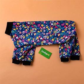 img 2 attached to 🐶 Large Dog Pajamas by LovinPet - Lightweight Pet Pajamas for Big Dogs - Stretch Knit Hawaiian Flowers Prints - Pullover Style for Full Coverage - Big Breed Dog Pjs - Jamammies for Large Dogs