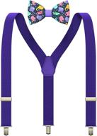 👔 suspenders and bow tie set for kids, baby, toddler boys and girls - bow tie house logo