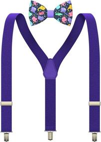 img 4 attached to 👔 Suspenders and Bow Tie Set for Kids, Baby, Toddler Boys and Girls - Bow Tie House