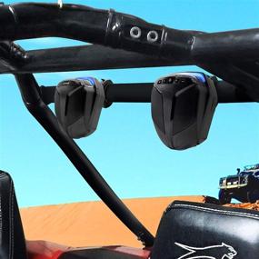 img 4 attached to 🔊 GoHawk ATN4 All-in-One Amplifier, Waterproof 5" Full Range Bluetooth ATV RZR UTV Stereo Speakers Audio System, 1.5-2" Rollcage Bar Mount Yamaha Polaris 4 Wheeler Can-Am FM Radio with USB