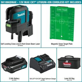 img 2 attached to Makita SK106GDNAX Lithium Ion Self Leveling Cross Line