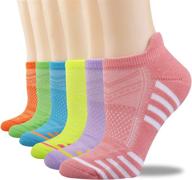 🧦 fundency 6 pack women's ankle athletic socks: low cut, breathable, running tab socks with cushioned sole логотип