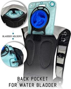 img 3 attached to 🎒 U'Be 2Pack Hydration Backpack: Stay Hydrated on the Go - 2L Water Bladder, Ideal Camelback for Kids, Men & Women - Perfect for Running, Hiking, Cycling - Blackback